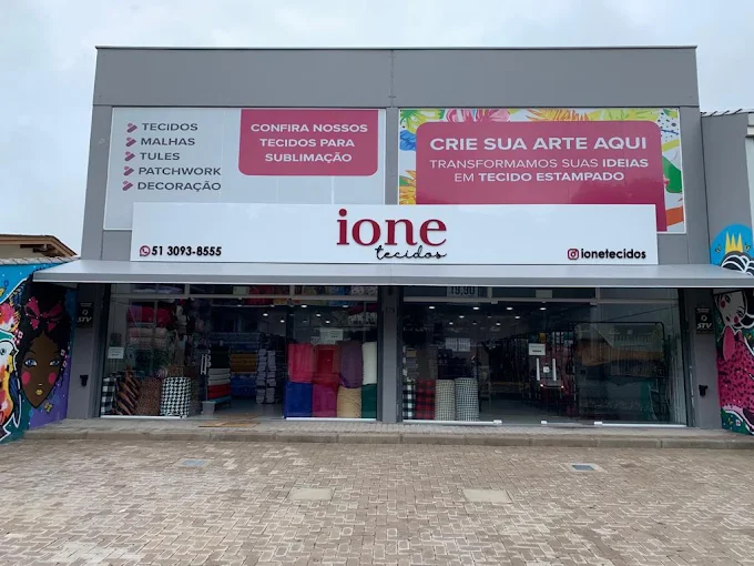 Fachada da loja Ione Tecidos