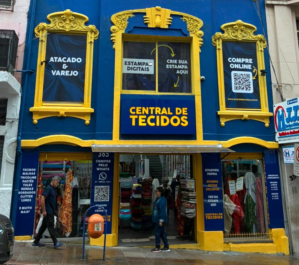 Fachada da loja Central de Tecidos
