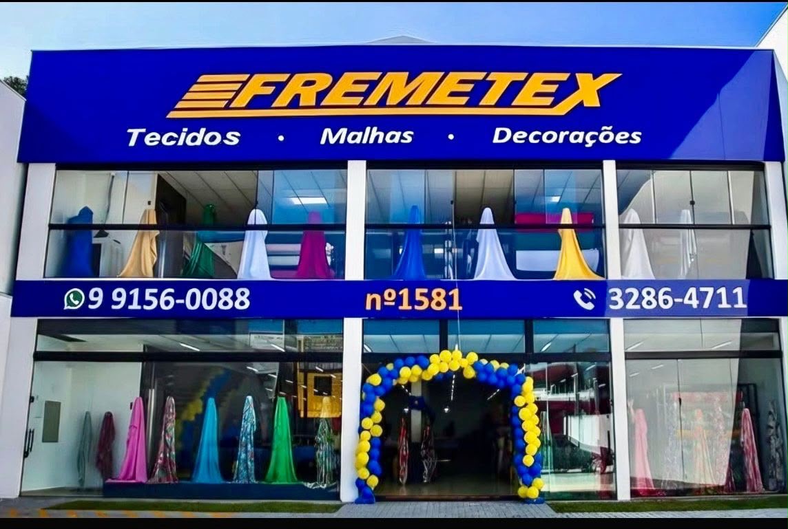 Fachada da loja Fremetex Tecidos